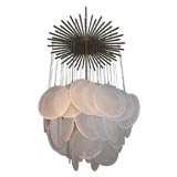 Ceiling Light With Murano Glass Discs
