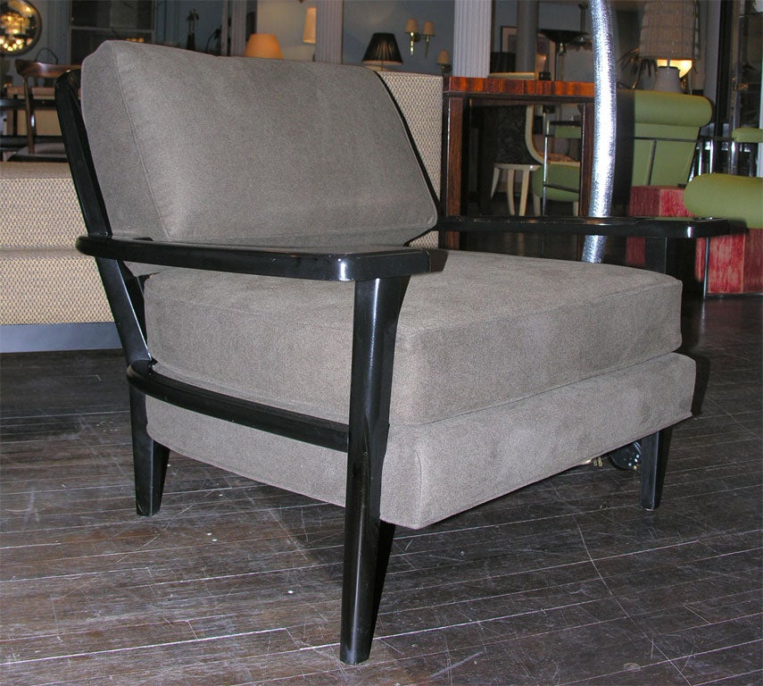 Pair of Spindle-Back Lounge Chairs by Paul Laszlo