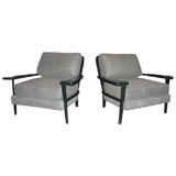 Pair of Spindle-Back Lounge Chairs by Paul Laszlo