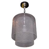 Beautiful Textured Glass Hanging Fixture by Mazzega
