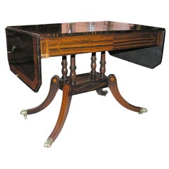 Regency Calamander Satinwood Inlaid Sofa Table, circa 1810