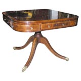 Unusual Regency mahogany cross banded library table, ca 1810