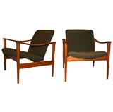 Pair of Bendt Winge Lounge Chairs