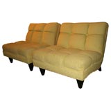 Pair of Hollywood Regency Style Slipper Chairs