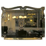 1940
s Hollywood Mirror with Scroll Design