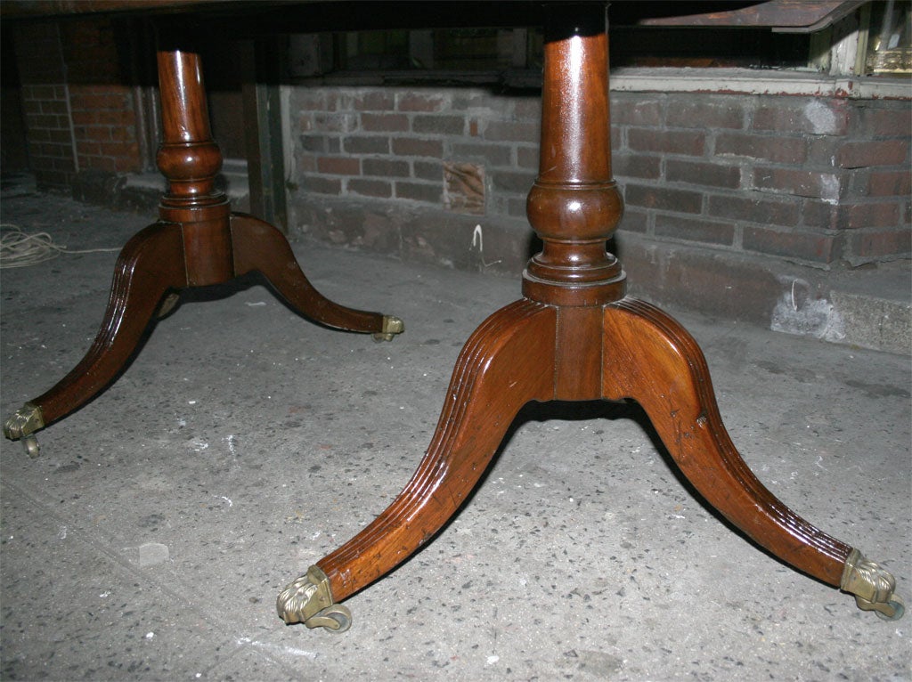 19th Century Antique   Two Pedestal Dining Table For Sale