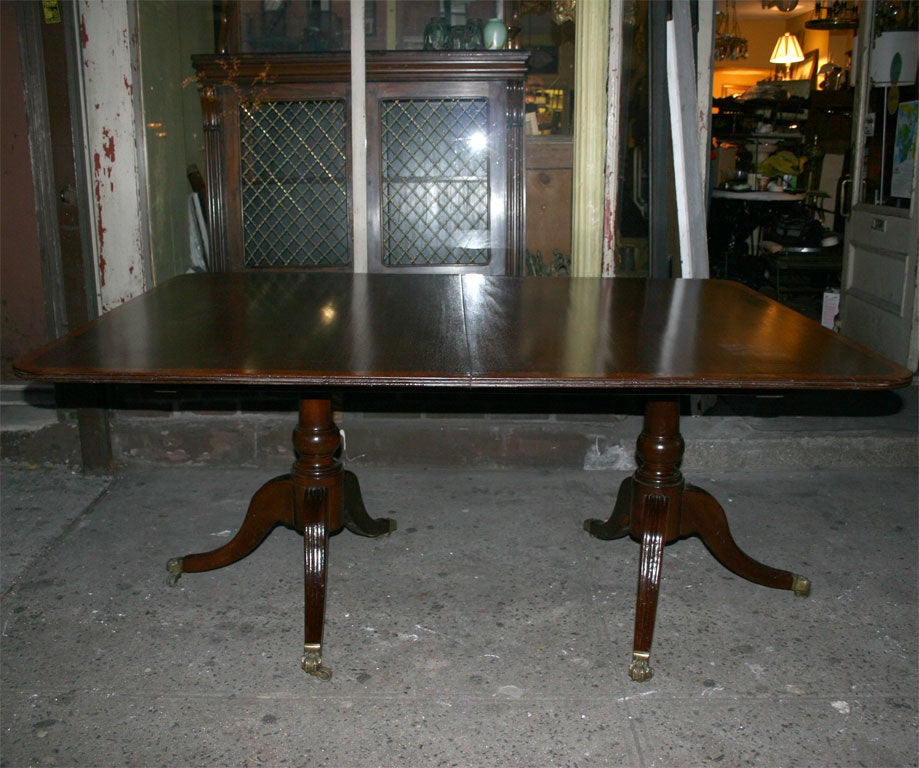 Antique   Two Pedestal Dining Table For Sale 1