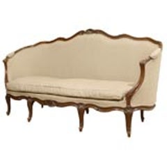 19th Century French Walnut Canape Louis XV Style 1
