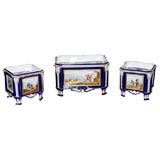 Set of Three Sevres Hand-Painted Tulipiers