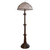 Antique WOVEN METAL FLOOR LAMP