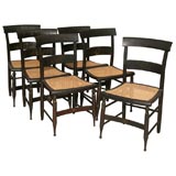 Used SET OF 6 HITCHCOCK DINING CHAIRS