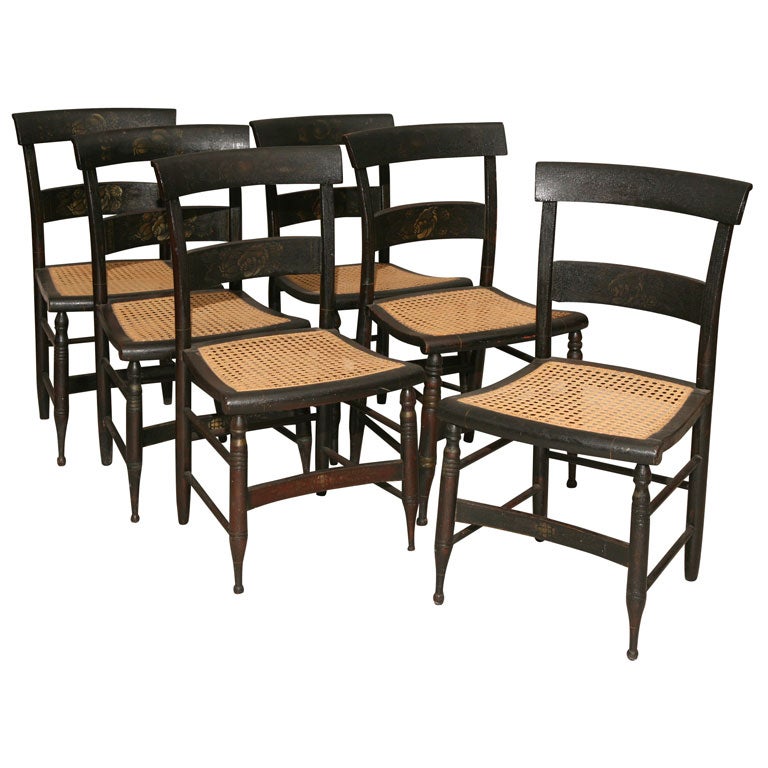 SET OF 6 HITCHCOCK DINING CHAIRS