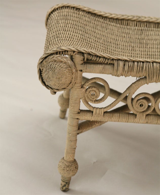 VICTORIAN WICKER OTTOMAN 2