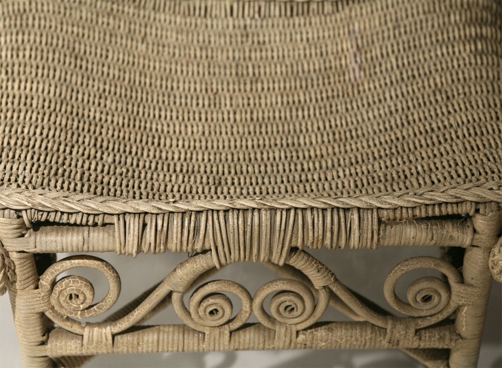 VICTORIAN WICKER OTTOMAN 3