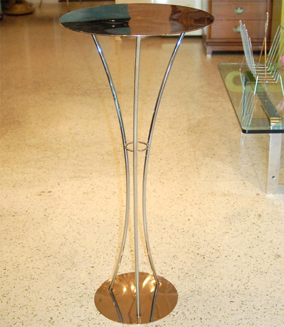 Elegant Nickel Plant Stand or Pedestal