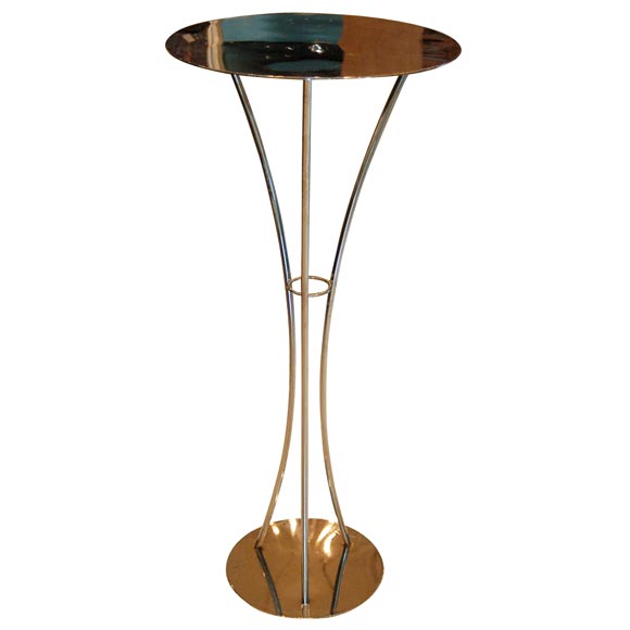 Elegant Nickel Plant Stand or Pedestal at 1stDibs