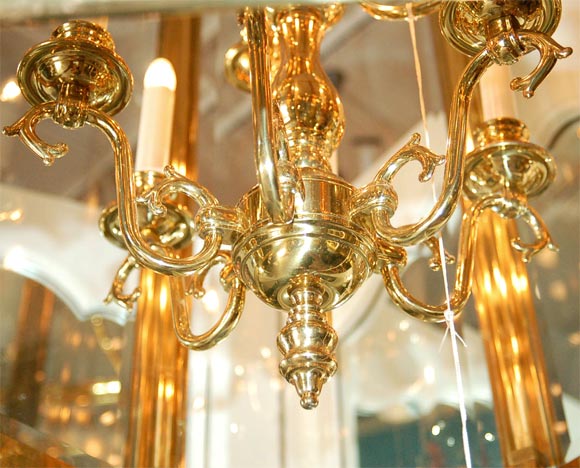 Monumental Baldwin Brass Hall Chandelier 1