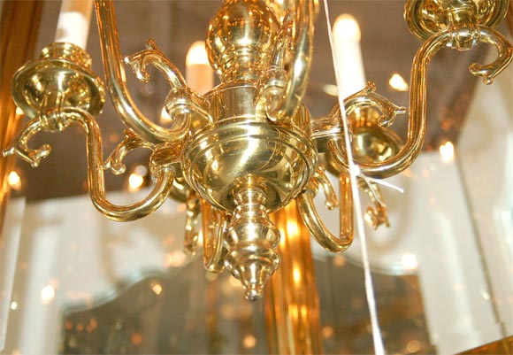 Monumental Baldwin Brass Hall Chandelier 4
