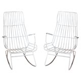 Pair of 60's Wrought Iron Rockers
