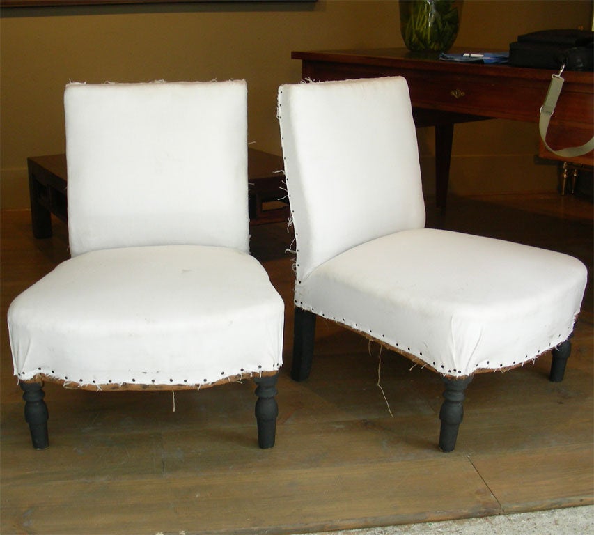Two 1940s chauffeuses to be re-upholstered.