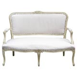 Louis XV Style White Beech Settee