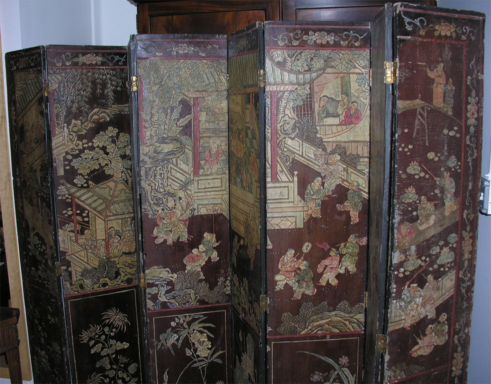 Antique Chinese Floor Screen 1