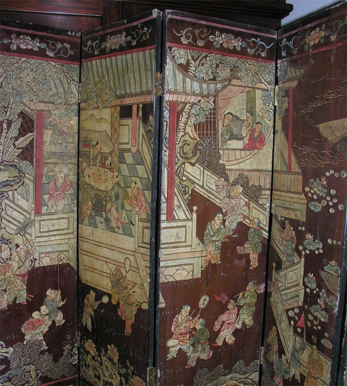 Antique Chinese Floor Screen 2