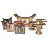 Hand Carved African Headrests