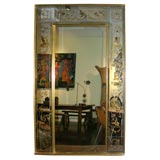 Eglomise Wall Mount or Mantel Mirror