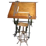An Incredible 19th C.  Architect's Drafting Table