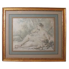 Framed Print of Nude and Cherub