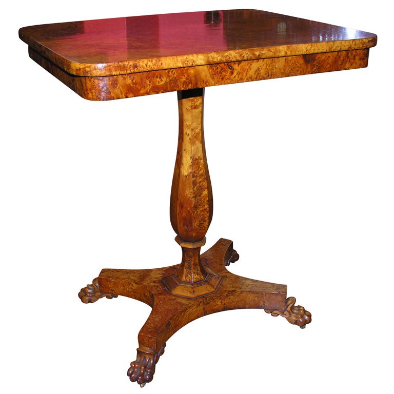 Early 19th Century Burl Maplewood End Table