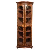 Antique Dutch mahogany corner cabinet.