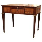 Antique French walnut and rosewood inlaid poudreuse.