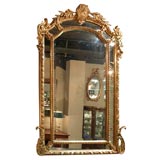 Antique French gold leaf mirror.