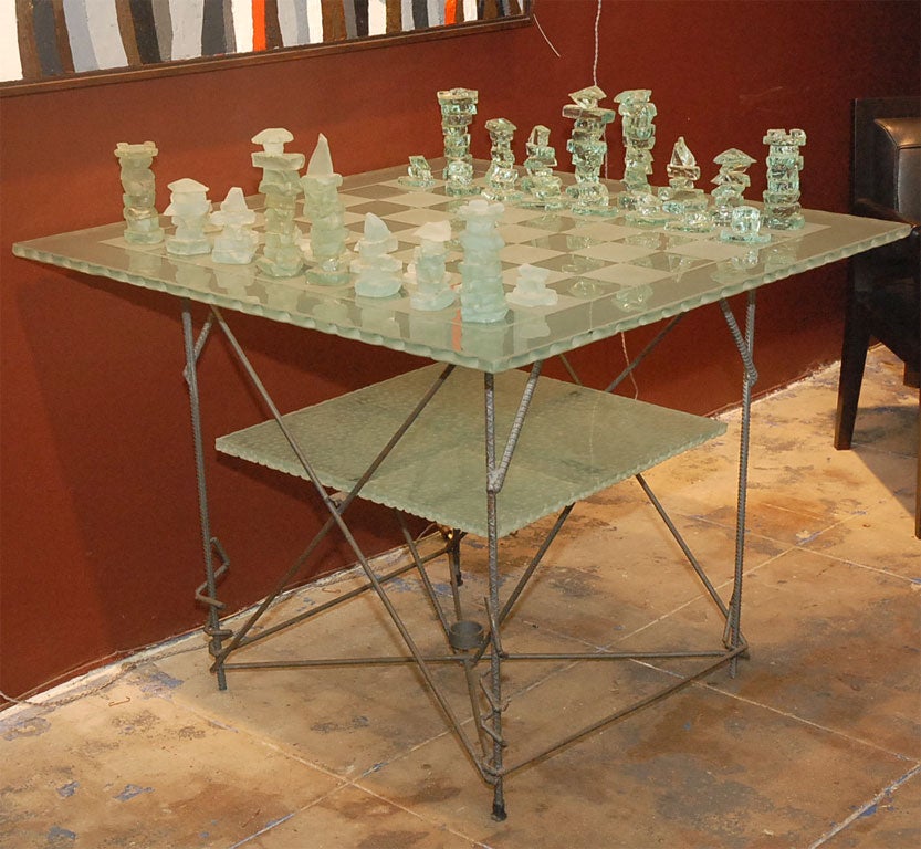 Glass Chess Table By: Marco de Gueltzl