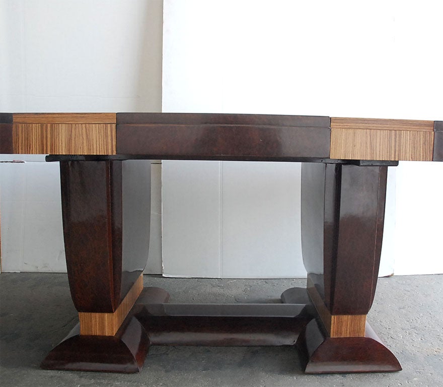 Mid-20th Century Art Deco Dining Table with in the style of Ruhlmann For Sale