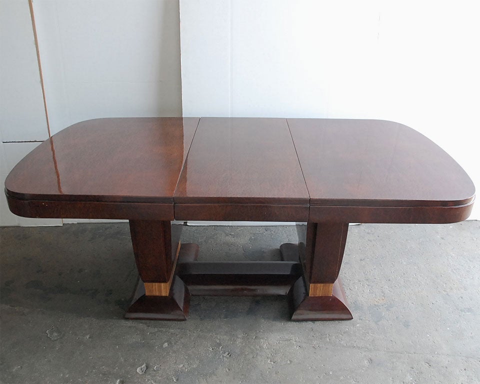 Art Deco Dining Table with in the style of Ruhlmann For Sale 2