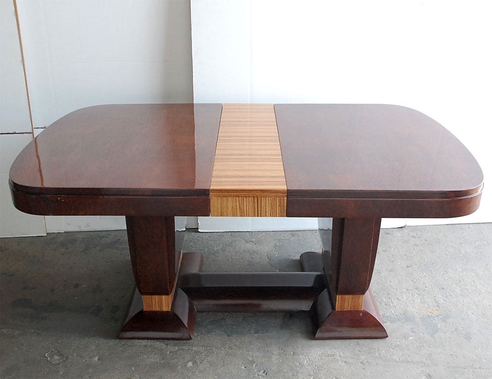 Art Deco Dining Table with in the style of Ruhlmann For Sale 5
