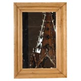 A Pine Gramed Beveled Glass Wall Mirror