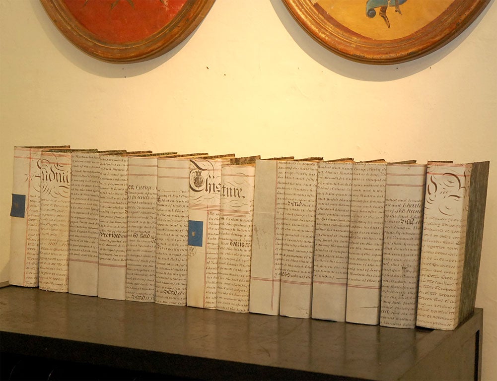 Set of Vellum Covered Books (14)