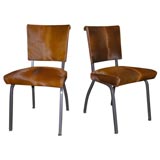 Pair of American Enameled Dining Chairs