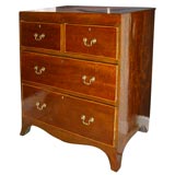 George III Satinwood Banded Mahogany Chest, ca 1800