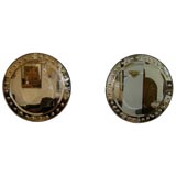 #3744 Pair of Round Venetian Mirrors