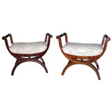 #3225 Pair of Walnut Stools