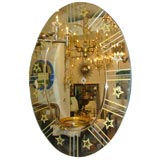 #3721 1940
s Oval Mirror with Gold Stars