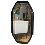 #3701 Black Lacquered Octagonal Mirror