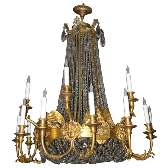 18 light French Empire Chandelier