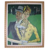 Decorative oil on canvas dated 1964