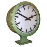 French Two Face Station Clock